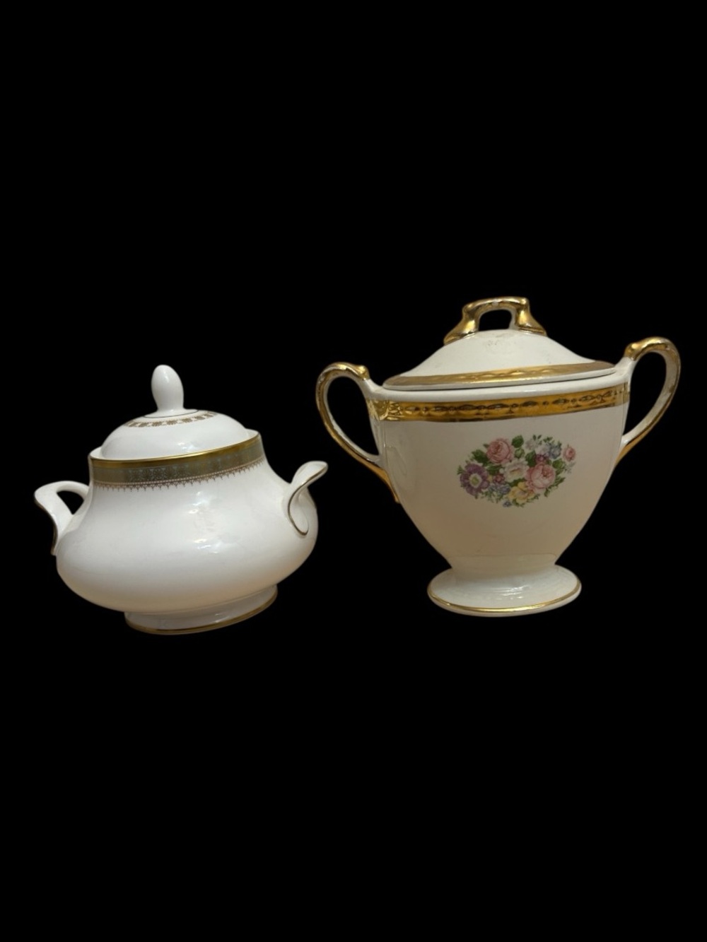 Vintage Royal Doulton Clarendon H.4993 English Fine Bone China Sugar Bowls